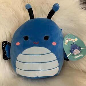 Squishmallows Waverly Blue Butterfly Plush Stuffed Animal 8” NEW